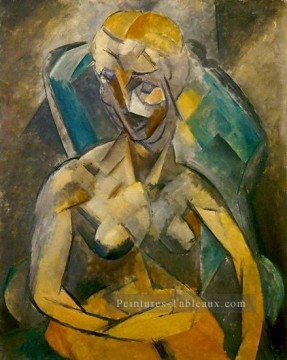  1913 Art - Femme assise dans un fauteuil 1913 Cubisme